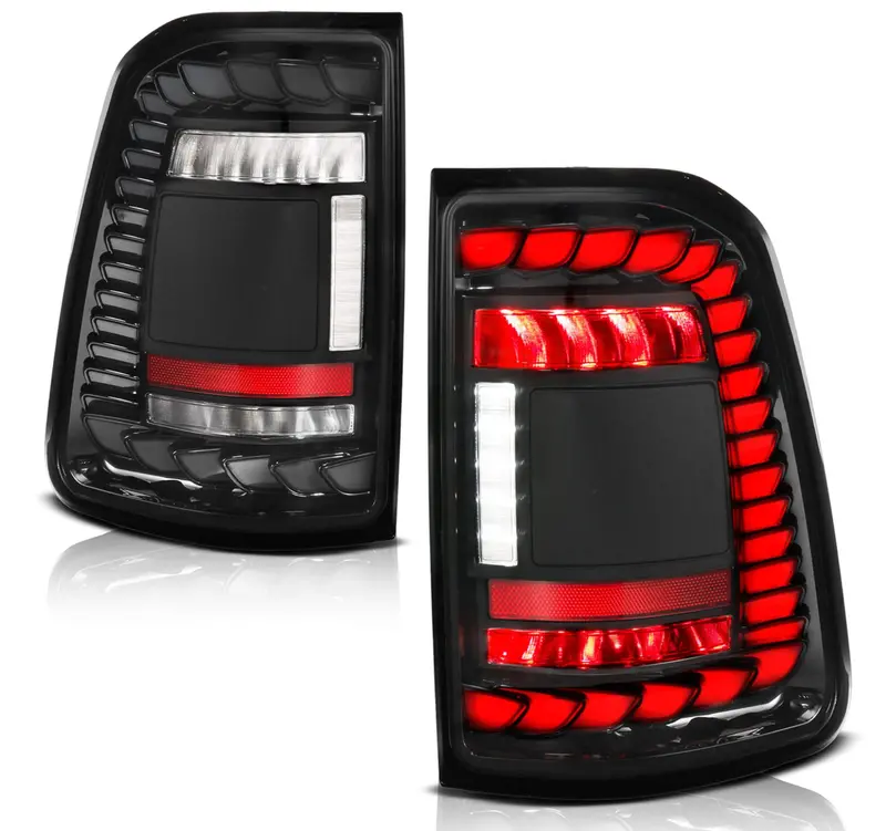 Anzo 2019-2024 Ram Full Led Tail Lights Black Clear Lens W/ Sequential Signal (For Factory Led Models Only) 1
