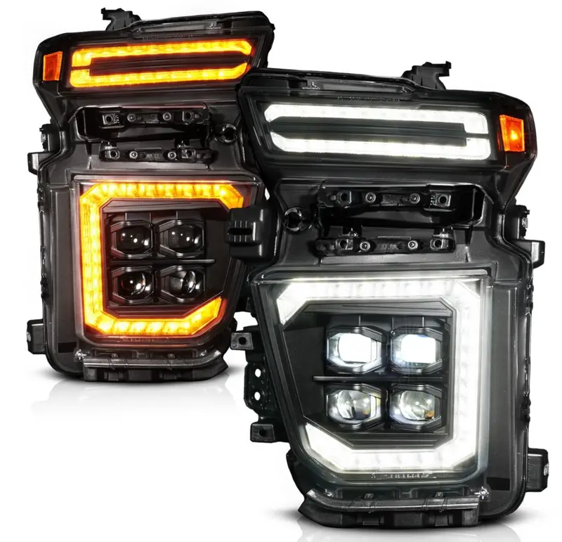 Anzo 2020-2023 Chevy Silverado 2500Hd/3500Hd Z-Series Full Led Projector Headlights Black W/ Drl Switch Initiation & Sequential 1