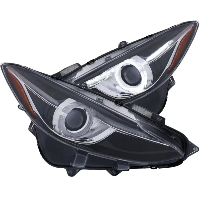 Anzo Projector Headlights With Halo Black W/Amber 14-17 Mazda 3 1