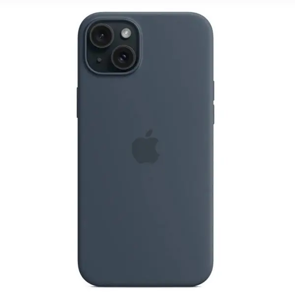 Apple Iphone 15 Plus Silicone Case With Magsafe - Storm Blue 1