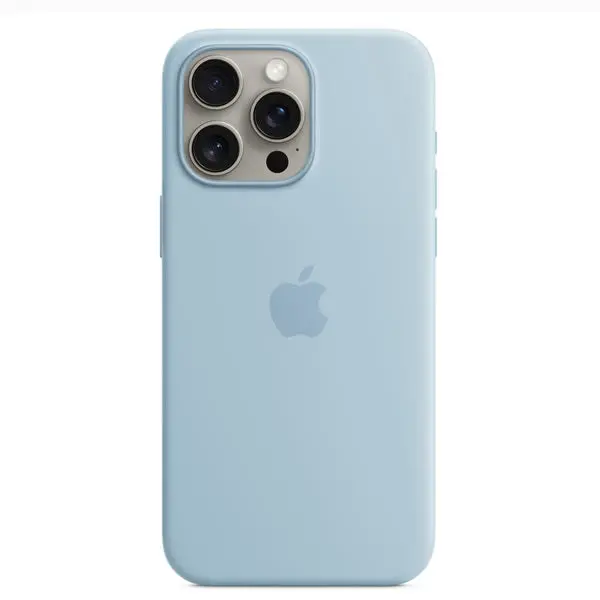 Apple Iphone 15 Pro Max Silicone Case With Magsafe - Light Blue 1