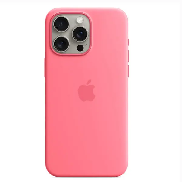 Apple Iphone 15 Pro Max Silicone Case With Magsafe - Pink 1