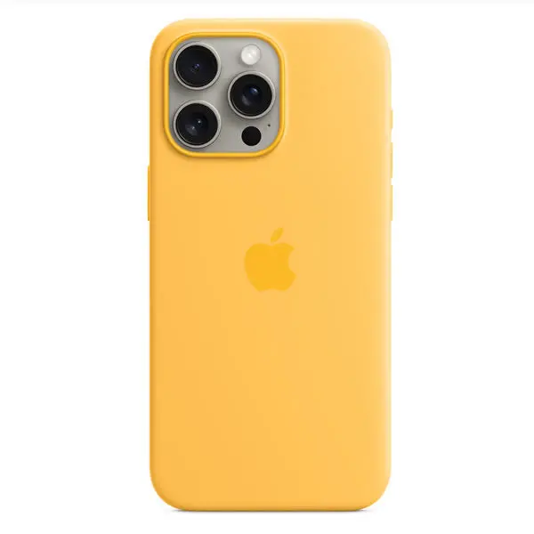 Apple Iphone 15 Pro Max Silicone Case With Magsafe - Sunshine 1