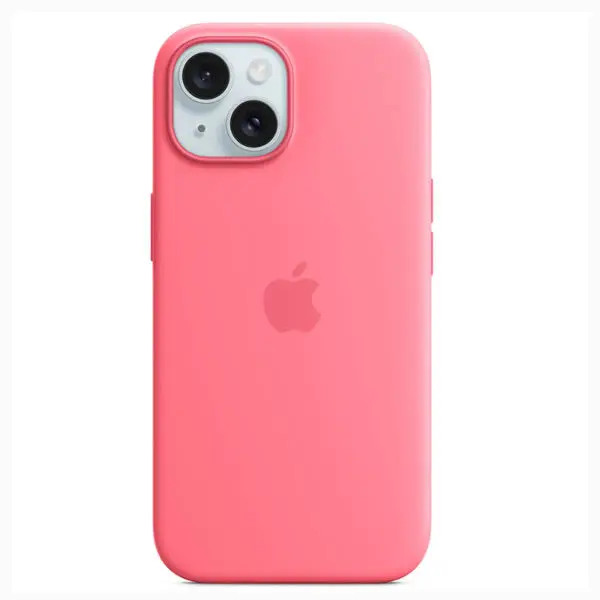 Apple Iphone 15 Silicone Case With Magsafe - Pink 1