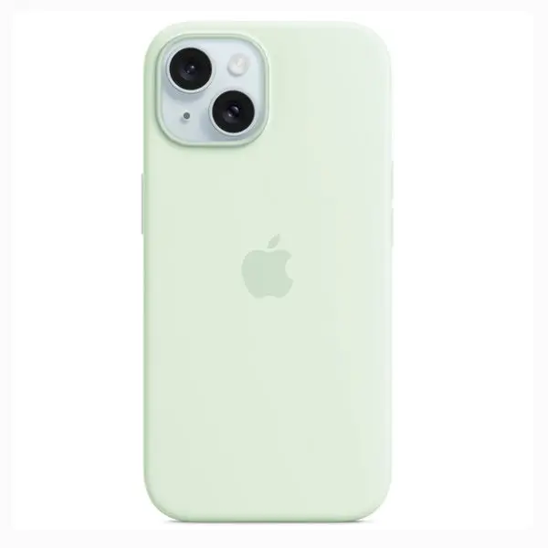 Apple Iphone 15 Silicone Case With Magsafe - Soft Mint 1