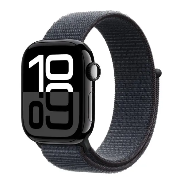 Apple Watch Series 10 Gps 46Mm Jet Black Aluminium Case With Ink Sport Loop 1
