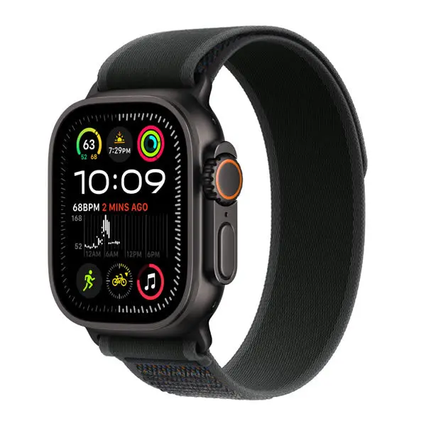 Apple Watch Ultra 2 49Mm Black Titanium Case With Black Trail Loop - S/M 1