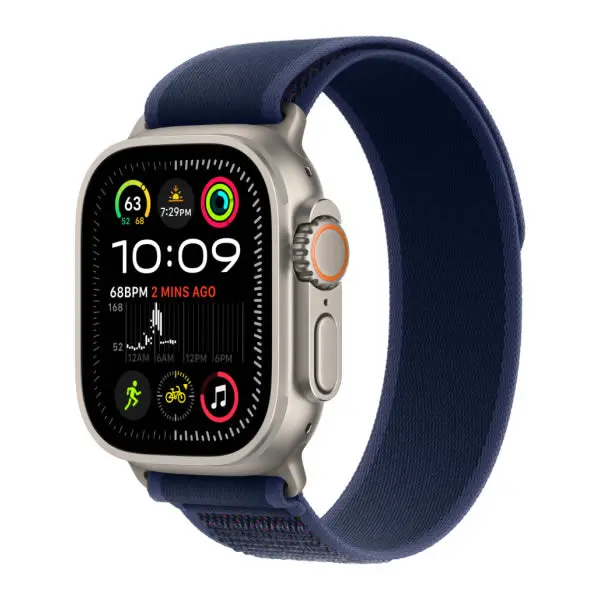 Apple Watch Ultra 2 49Mm Natural Titanium Case With Blue Trail Loop - S/M 1