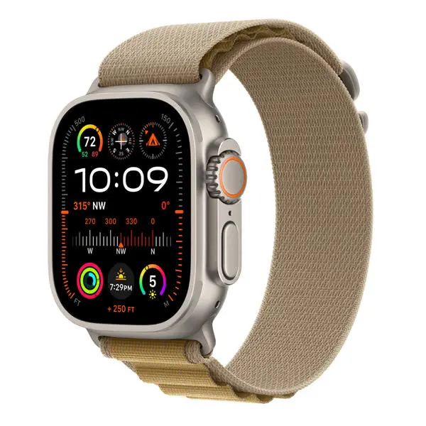 Apple Watch Ultra 2 Gps + Cellular 49Mm Natural Titanium Case With Tan Alpine Loop - Large 1