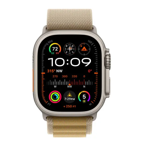 Apple Watch Ultra 2 Gps + Cellular 49Mm Natural Titanium Case With Tan Alpine Loop - Large 2