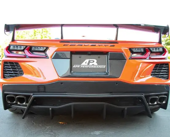 Apr Carbon Fiber Licence Plate Backing 2020-2023 Chevrolet Corvette C8 2