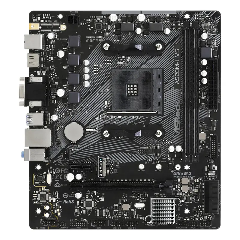 Asrock A520m-Hvs Amd Am4 M-Atx Motherboard 2