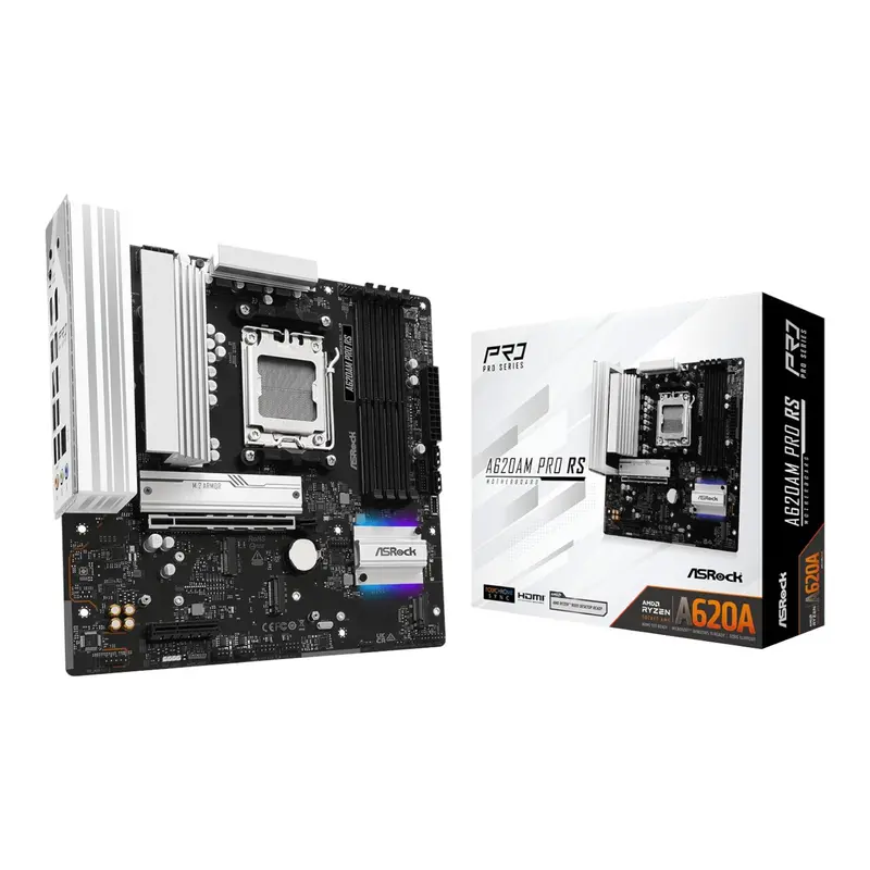 Asrock A620am Pro Rs Am5 M-Atx Motherboard 1