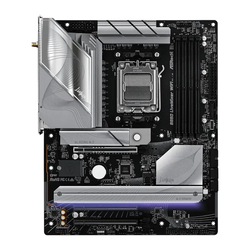 Asrock B850 Livemixer Wifi Am5 Atx Gaming Motherboard 2