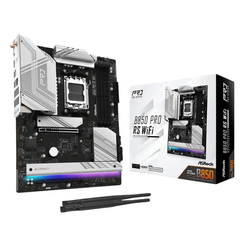 Asrock B850 Pro Rs Wi-Fi Atx Motherboard (Amd Am5, Ddr5, Pcie 5.0) 1