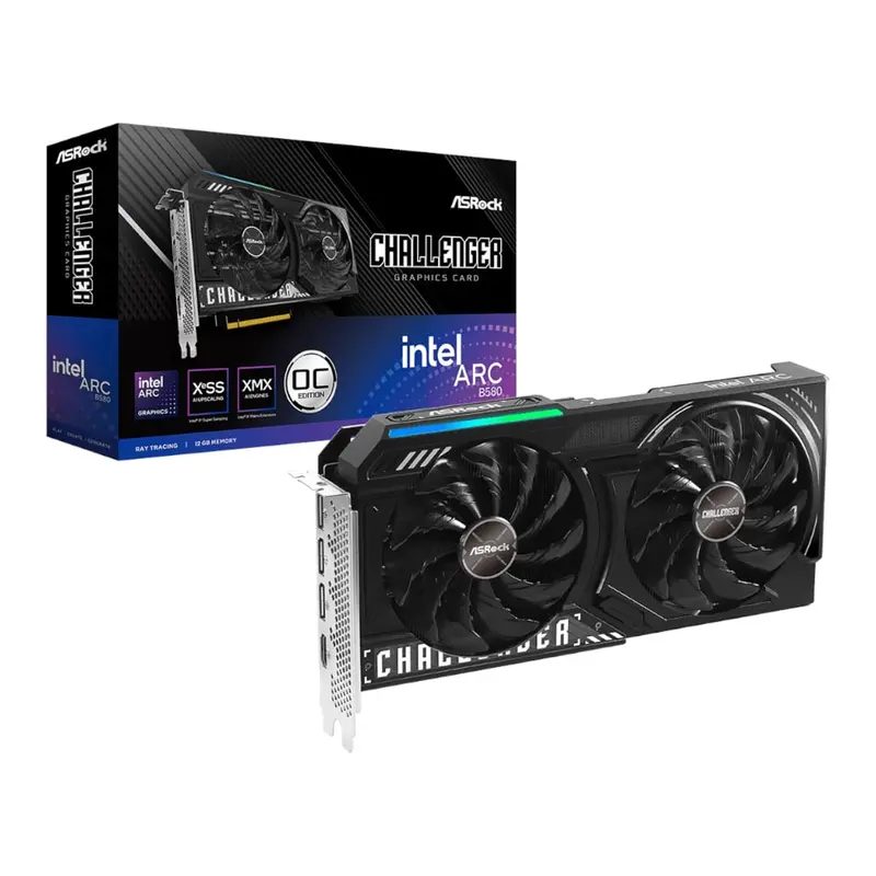 Asrock Intel Arc B580 Challenger Oc 12Gb Gddr6 192-Bit Graphics Card 1