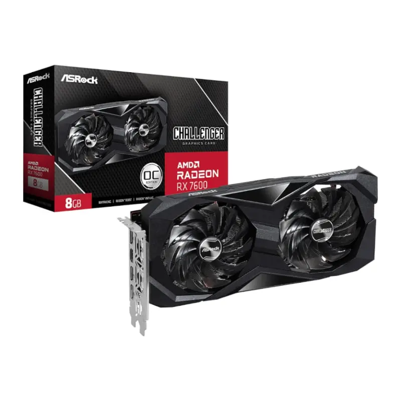 Asrock Radeon Rx7600 Challenger 8G Oc Gddr6 128-Bit Graphics Card 1