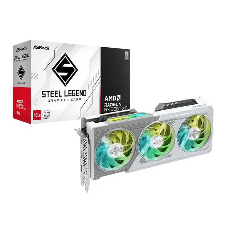 Asrock Radeon Rx9060 Xt Steel Legend 16G Graphics Card 1