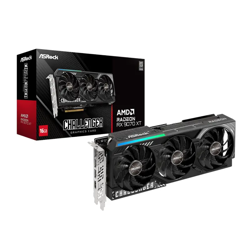 Asrock Radeon Rx9070 Xt Challenger 16G Graphics Card 1