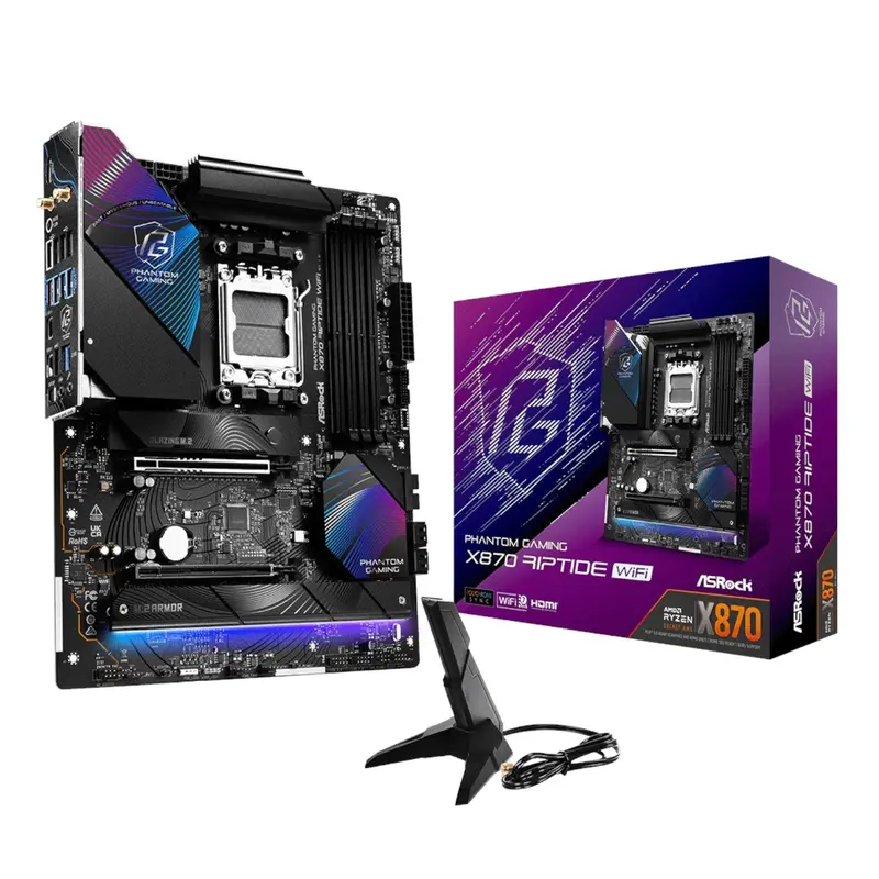 Asrock X870 Riptide Am5 Wi-Fi Phantom Gaming Motherboard 1