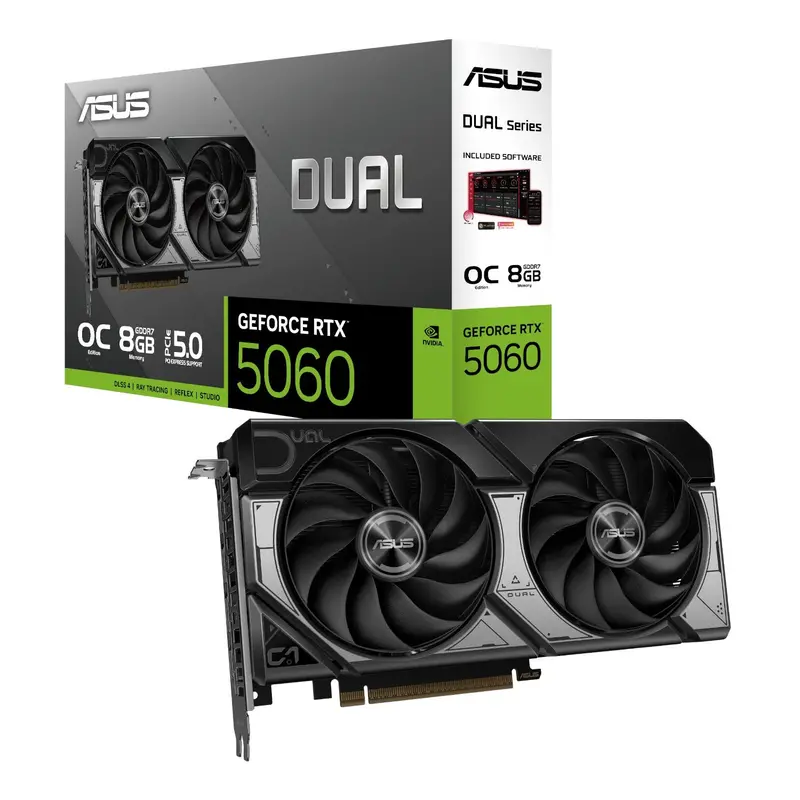 Asus Dual Geforce Rtx 5060 Oc Edition 8Gb Gddr7 Graphics Card 1