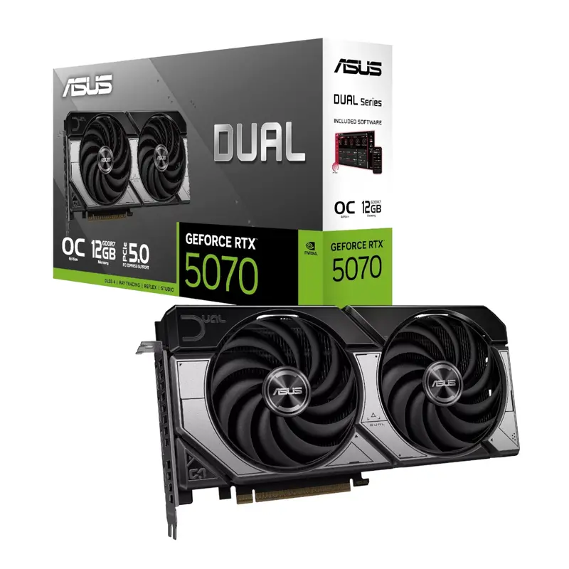 Asus Dual Geforce Rtx 5070 12Gb Gddr7 Oc Edition Graphics Card 1