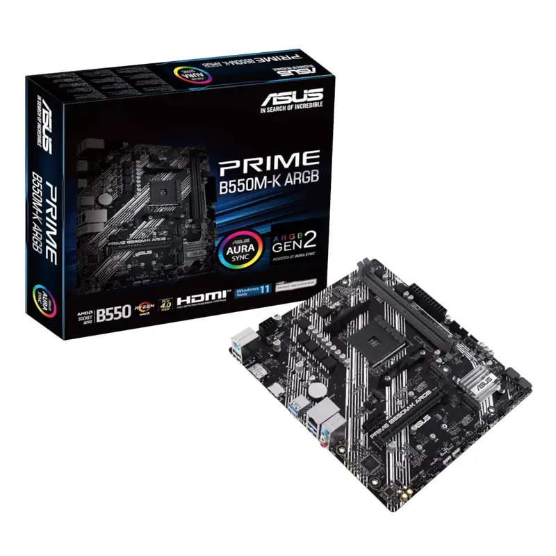 Asus Prime B550m-K Argb Am4 M-Atx Motherboard 1