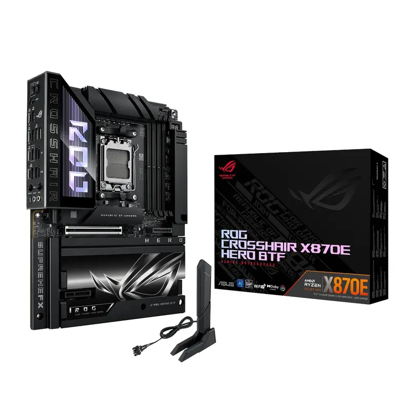 Asus Rog Crosshair X870e Hero Btf Amd Am5 Atx Gaming Motherboard 1