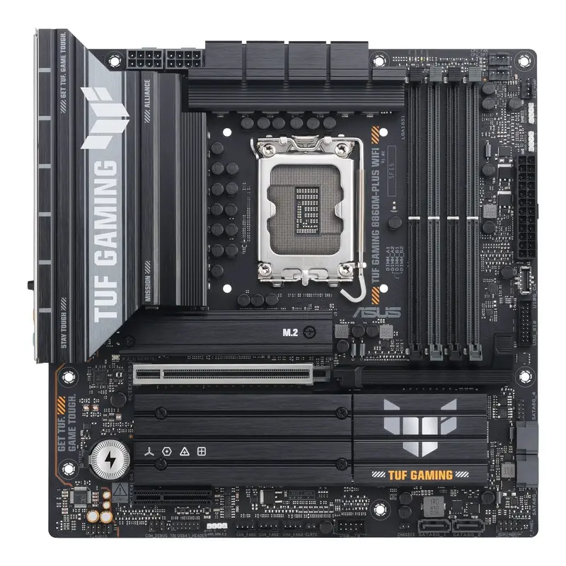 Asus Tuf Gaming B860m-Plus Wi-Fi M-Atx Motherboard – Intel Lga1851, Ddr5, Pcie 5.0. Wi-Fi 7 2