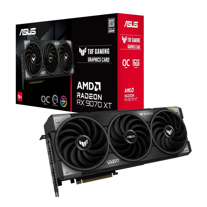 Asus Tuf Gaming Radeon Rx 9070 Xt Oc Edition 16Gb Gddr6 Graphics Card 1