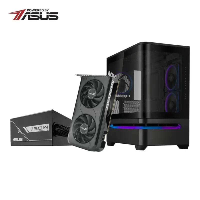 Asus Uwm 1 Gaming Chassis/Graphics Card/Power Supply Combo (Ap202 Argb | Rtx 5050 | Prime 750W) 1