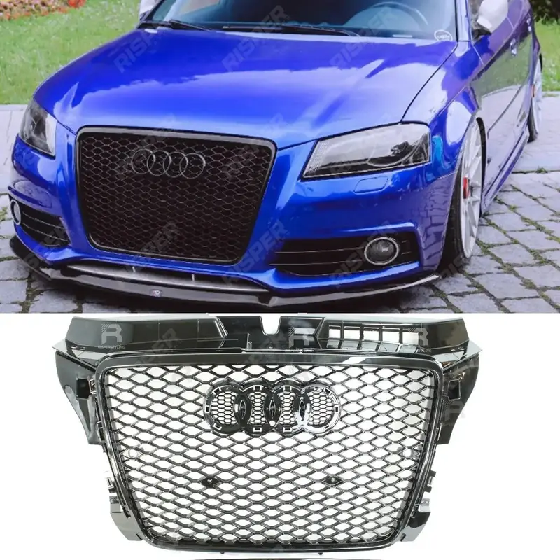 Audi A3/S3 8P 2008-2012 Rs3 Style Gloss Black Honeycomb Grill 1