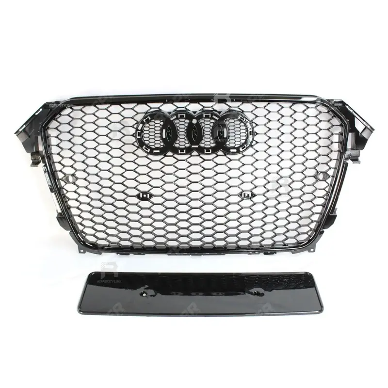Audi A4 / S4 B8.5 2012-2016 Rs4 Style Gloss Black Honeycomb Grill 2