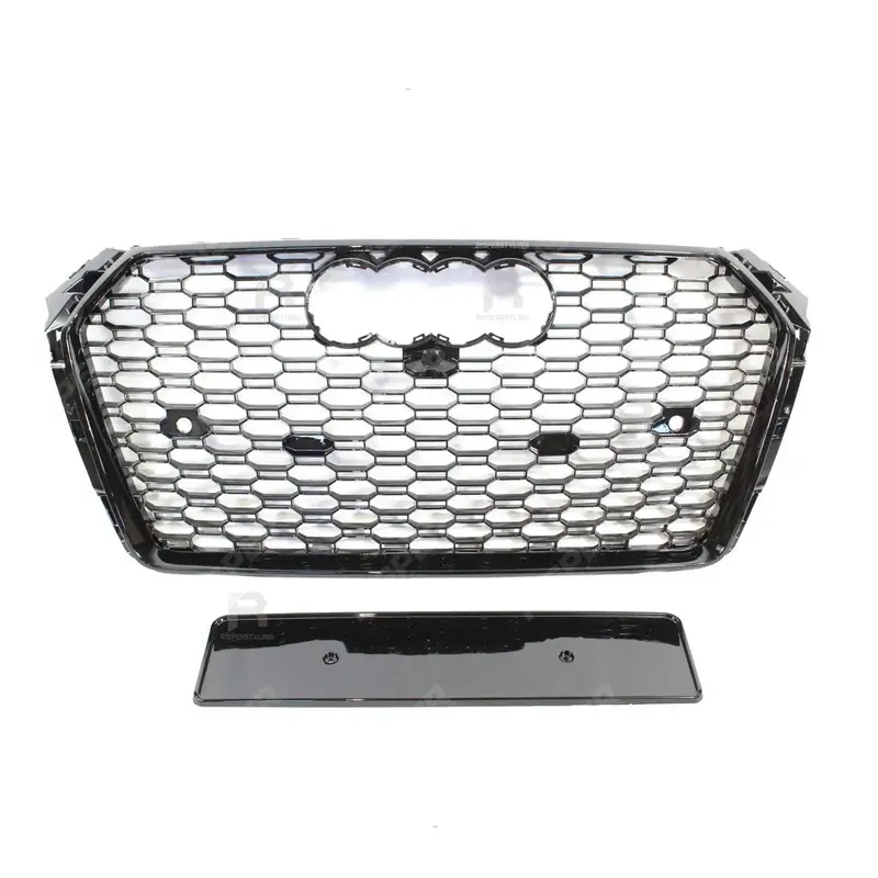 Audi A4 / S4 B9 2016-2019 Gloss Black Rs4 Style Honeycomb Grill 2