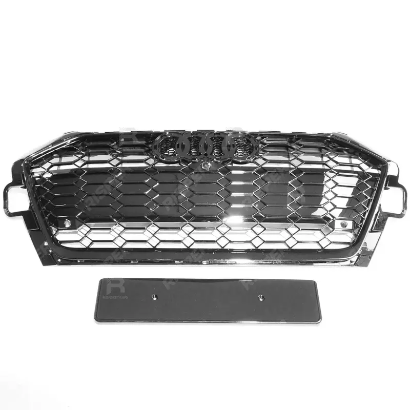 Audi A4 / S4 B9 2020+ Gloss Black Rs4 Style Honeycomb Grill 2