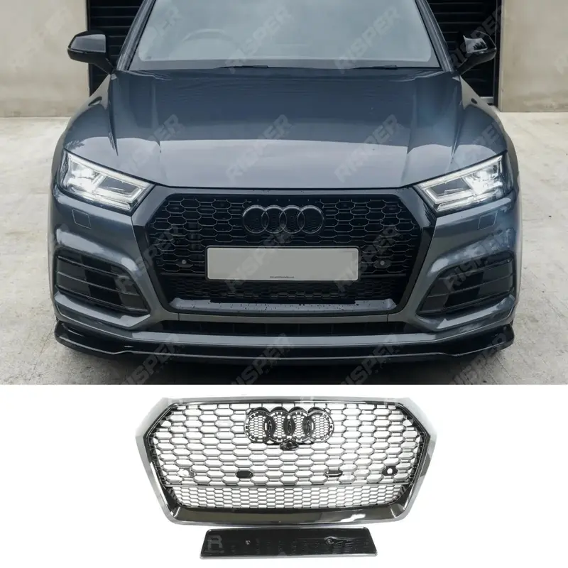 Audi Q5 / Sq5 2016-2019 Gloss Black 'Rsq5 Style' Honeycomb Grill 1