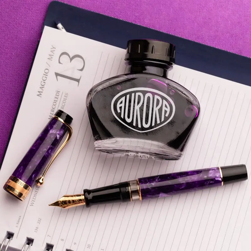 Aurora Optima Viola Fountain Pen 2