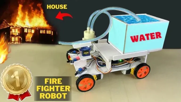Automatic Fire Fighter Robot - For Houses | Arduino Based Fire Detection & Extinguishing Science Project Kit 1