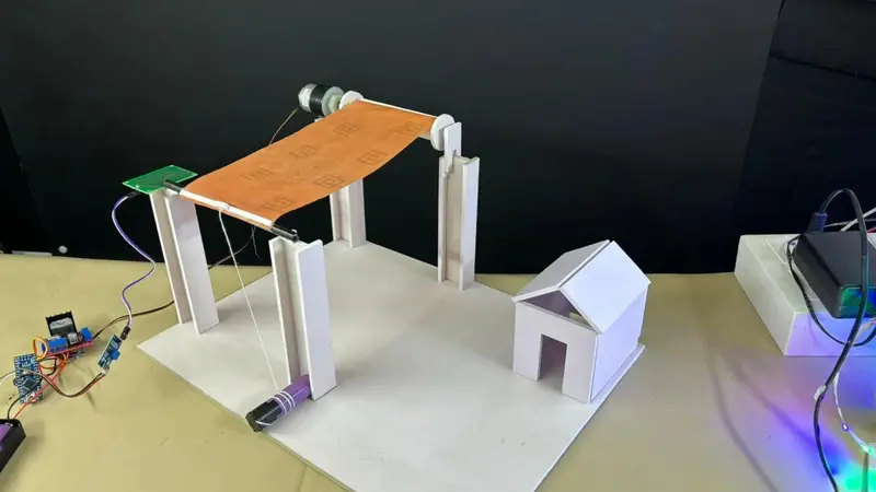 Automatic Smart Roof Project Kit | Rain Sensor Based Roof Automation Diy Science Model For School & Engineering 1
