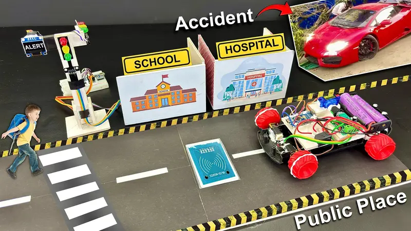 Automatic Vehicle Speed Control System In Public Place | Arduino Road Safety Project For Public Places & Accident Prevention 1