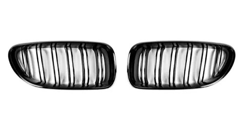 Autotecknic Dual-Slats Gloss Black Front Grille Set - F06 Gran Coupe / F12 Coupe / F13 Cabrio | 6 Series & M6 1