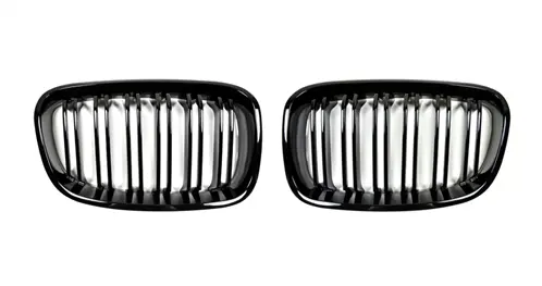 Autotecknic Dual-Slats Gloss Black Front Grille Set - F20 1-Series 1