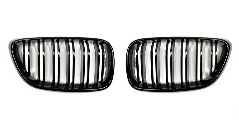 Autotecknic Dual-Slats Gloss Black Front Grille Set - F22 2-Series | F87 M2 1