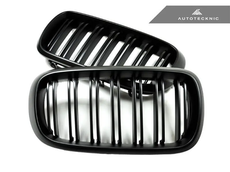 Autotecknic Dual-Slats Stealth Black Front Grille Set - F15 X5 | F85 X5m & F16 X6 | F86 X6m 1
