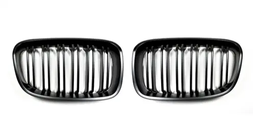 Autotecknic Dual-Slats Stealth Black Front Grille Set - F20 1-Series 1