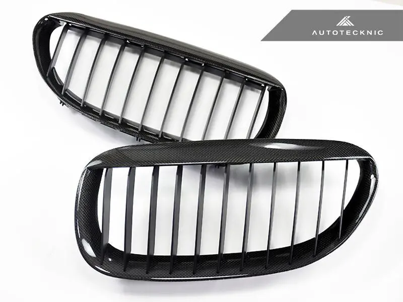 Autotecknic Replacement Carbon Fiber Front Grilles Bmw E63 Coupe / E64 Cabrio | 6 Series & M6 1