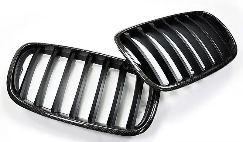 Autotecknic Replacement Carbon Fiber Front Grilles Bmw E70 X5 / X5m | E71 X6 / X6m 1