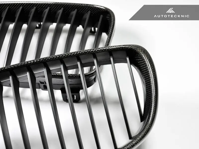 Autotecknic Replacement Carbon Fiber Front Grilles Bmw E82 Coupe / E88 Cabrio | 1 Series Including 1M 2