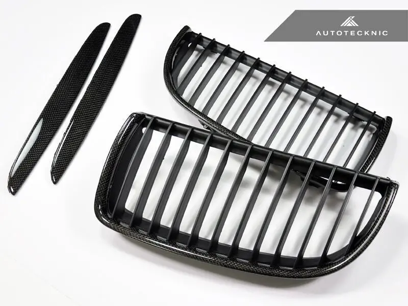 Autotecknic Replacement Carbon Fiber Front Grilles Bmw E90 Sedan / E91 Wagon | 3 Series 1