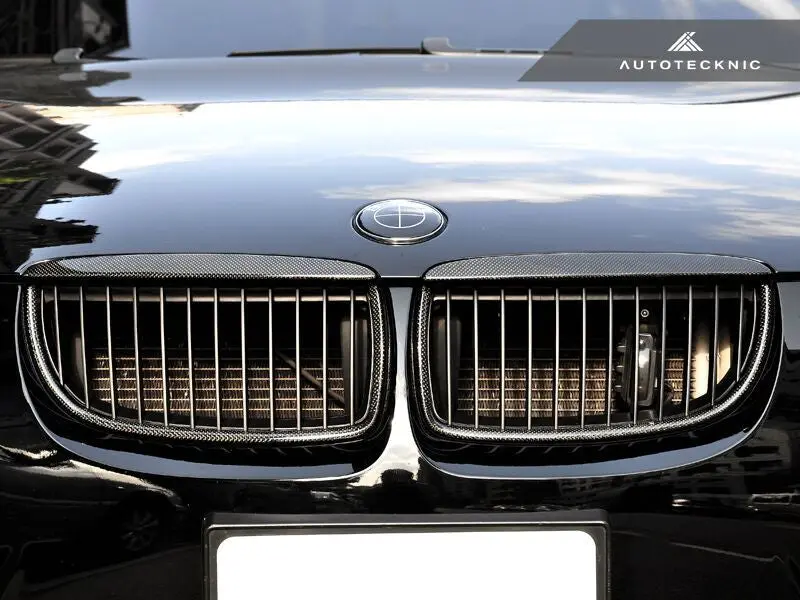 Autotecknic Replacement Carbon Fiber Front Grilles Bmw E90 Sedan / E91 Wagon | 3 Series 2